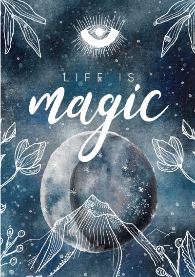 'Notizbuch, Bullet Journal, Journal, Planer, Tagebuch „Life is Magic“'-Cover