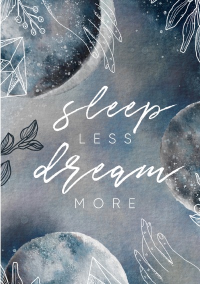 'Cover von Notizbuch, Bullet Journal, Journal, Planer, Tagebuch „Sleep less, Dream more“'-Cover