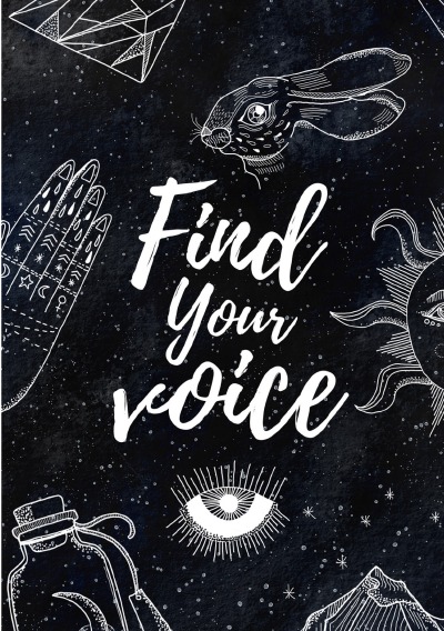 'Cover von Notizbuch, Bullet Journal, Journal, Planer, Tagebuch „Find your Voice“'-Cover