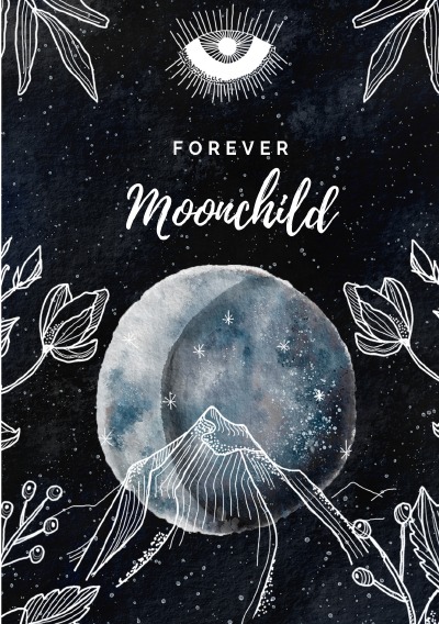 'Notizbuch, Bullet Journal, Journal, Planer, Tagebuch „Forever Moonchild“'-Cover