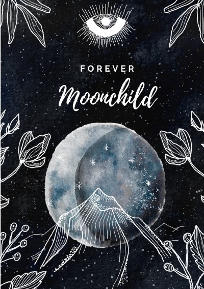 'Cover von Notizbuch, Bullet Journal, Journal, Planer, Tagebuch „Forever Moonchild“'-Cover