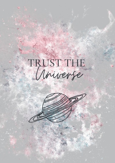 'Cover von Notizbuch, Bullet Journal, Journal, Planer, Tagebuch „Trust the Universe“'-Cover