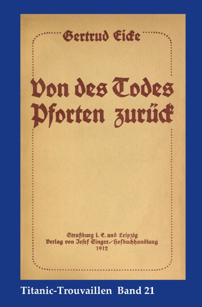 'Cover von Von des Todes Pforten zurück'-Cover