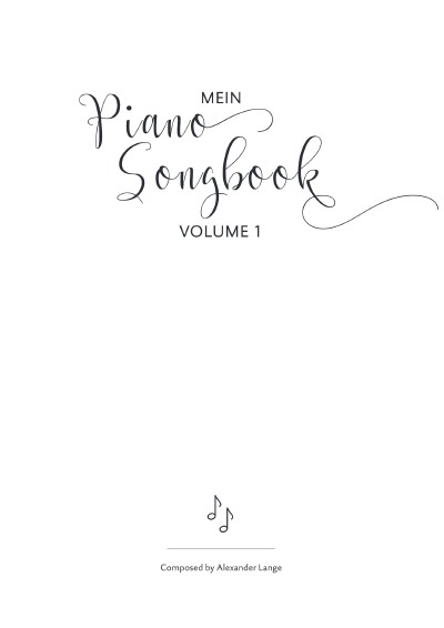 'Mein Piano Songbook Volume 1'-Cover