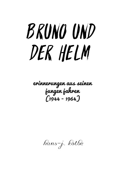 'Bruno und der helm'-Cover