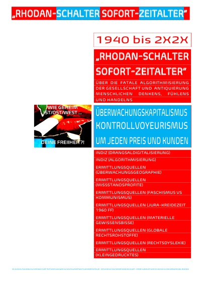 'Cover von „RHODAN-SCHALTER SOFORT-ZEITALTER“ [WIE GEHEIM IST/OST/WEST DEINE FREIHEIT?!]'-Cover