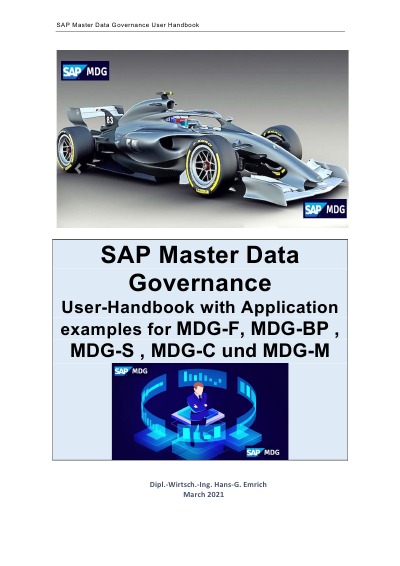 'SAP Master Data Governance  User-Handbook with Application examples for MDG-F, MDG-BP , MDG-S , MDG-C und MDG-M'-Cover