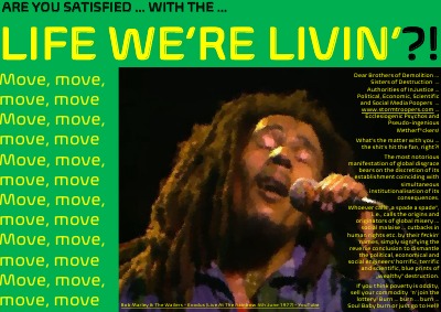 'Cover von ARE YOU SATISFIED … WITH THE … LIFE WE‘RE LIVIN‘?! [„Exodus of the People“]'-Cover