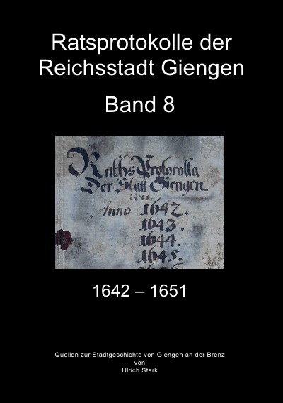 'Ratsprotokolle der Reichsstadt Giengen'-Cover