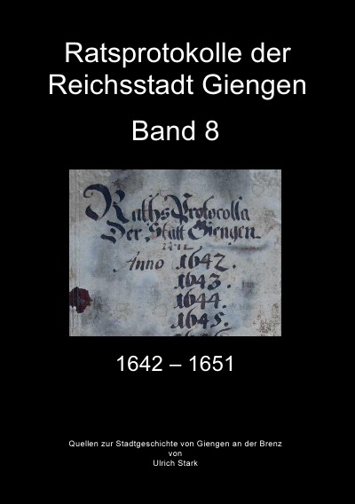 'Cover von Ratsprotokolle der Reichsstadt Giengen'-Cover