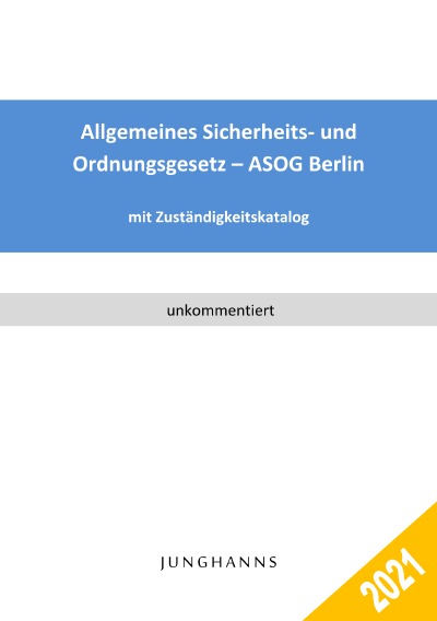 'Allgemeines Sicherheits- und Ordnungsgesetz – ASOG Berlin'-Cover
