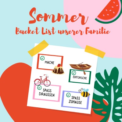 'Sommer Bucket List unserer Familie'-Cover