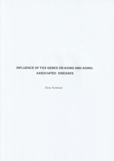 'Influence of FOX genes on aging and aging-associated diseases'-Cover