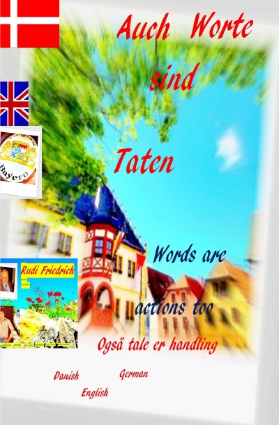 'Cover von Auch Worte sind Taten Words are actions too Også tale er handling'-Cover