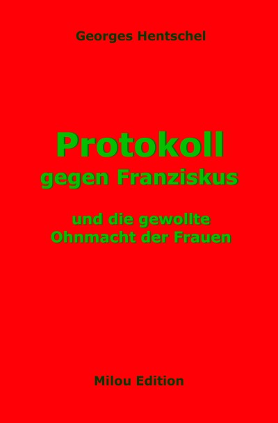 'Protokoll gegen Franziskus'-Cover