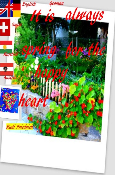'It is always spring for the happy heart German English Kurdish'-Cover