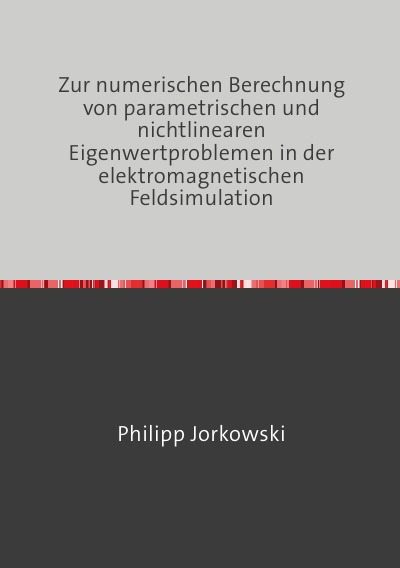 'Cover von Zur numerischen Berechnung von parametrischen und nichtlinearen Eigenwertproblemen in der elektromagnetischen Feldsimulation'-Cover
