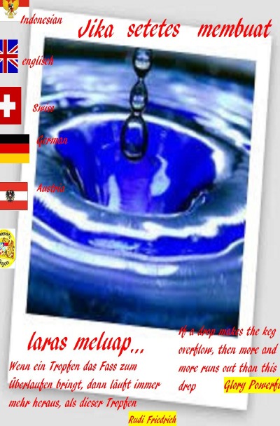 'Jika setetes membuat laras meluap… Indonesisch English  German'-Cover