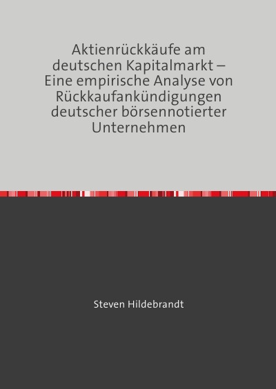 'Aktienrückkäufe am deutschen Kapitalmarkt'-Cover