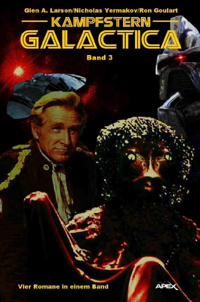 'KAMPFSTERN GALACTICA, BAND 3 – VIER ROMANE IN EINEM BAND'-Cover