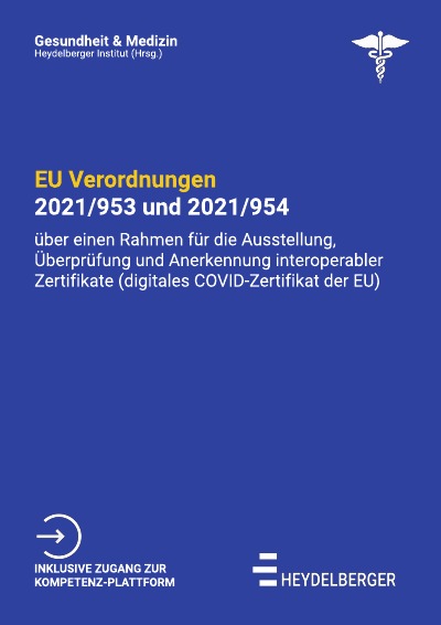 'Cover von VERORDNUNGEN (EU) 2021/953 und 2021/954: digitales COVID-Zertifikat der EU'-Cover