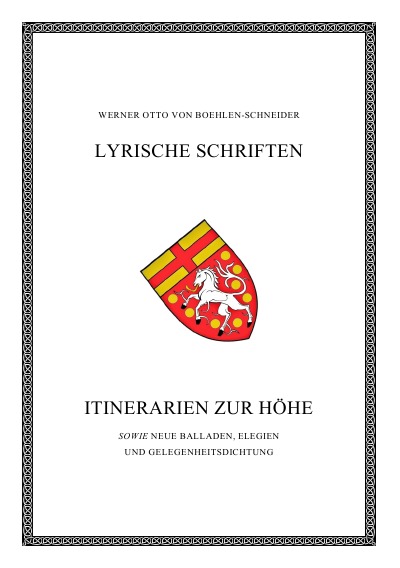 'Cover von Itinerarien zur Höhe'-Cover