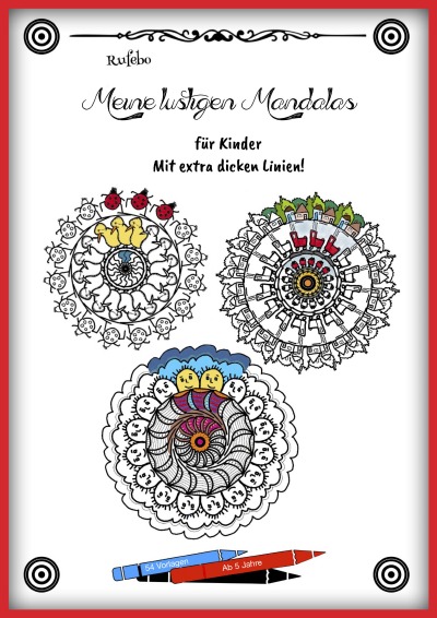'Cover von Meine lustigen Mandalas für Kinder – Mit extra dicken Linien!'-Cover