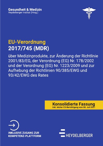 'Cover von EU-VERORDNUNG 2017/745 (MDR)'-Cover