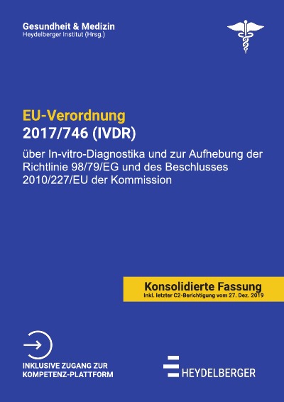 'Cover von EU-VERORDNUNG 2017/746 (IVDR)'-Cover