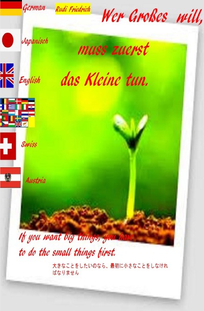 'Cover von Wer Großes will, muss zuerst das Kleine tun. Deutsch English Japanisch 日本'-Cover