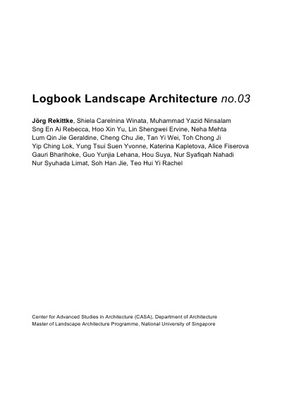 'Cover von Logbook Landscape Architecture no.03'-Cover