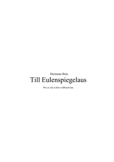 'Till Eulenspiegelaus'-Cover