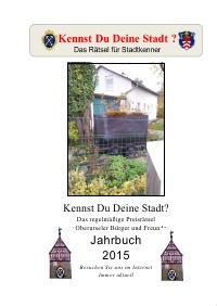 Jahrbuch 2015, Kennstd Du Deine Stadt Oberursel - Jahrbuch 2015 - Josef Friedrich, et al. et al., Hermann Schmidt