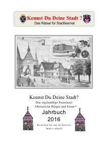 Jahrbuch 2016, Kennstd Du Deine Stadt Oberursel - Jahrbuch 2016 - Josef Friedrich, et al. et al., Hermann Schmidt