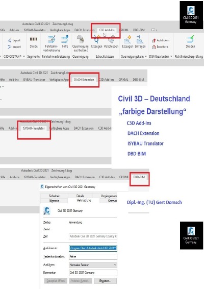 'Cover von Add-Ons, Add-Ins und mehr, Civil 3D Deutschland (farbige Darstellung)'-Cover