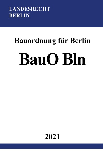 'Bauordnung für Berlin (BauO Bln)'-Cover