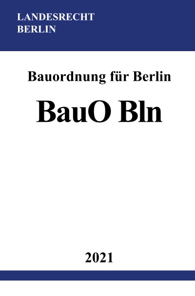 'Cover von Bauordnung für Berlin (BauO Bln)'-Cover