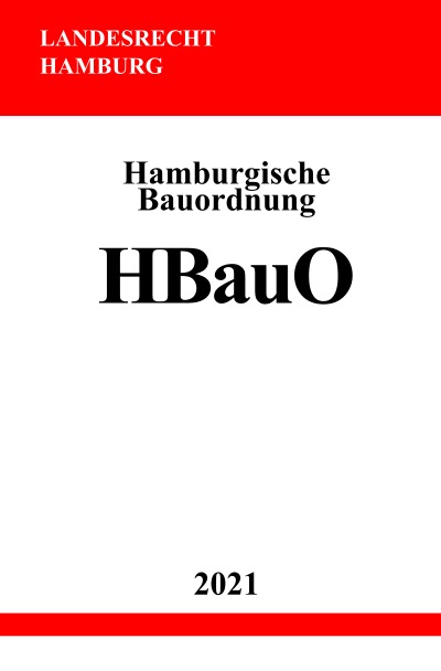 'Hamburgische Bauordnung (HBauO)'-Cover