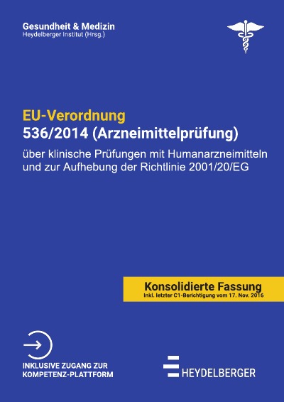 'Cover von EU-Verordnung 536/2014 (Arzneimittelprüfung)'-Cover