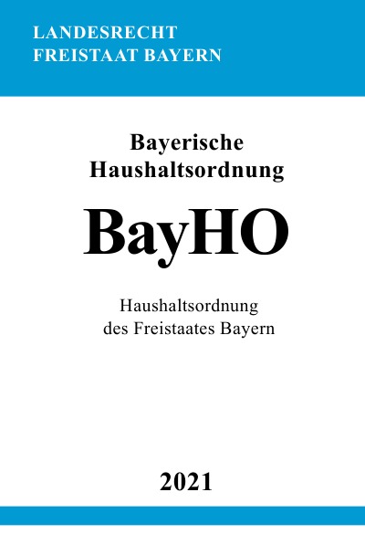 'Cover von Bayerische Haushaltsordnung (BayHO)'-Cover