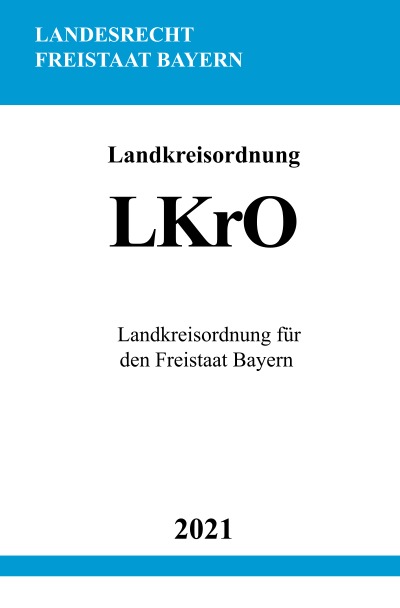 'Landkreisordnung (LKrO)'-Cover