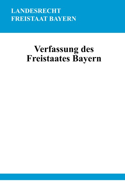 'Cover von Verfassung des Freistaates Bayern'-Cover