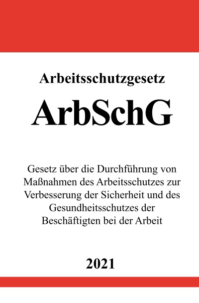 'Arbeitsschutzgesetz (ArbSchG)'-Cover