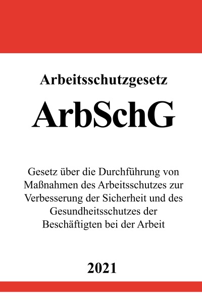 'Cover von Arbeitsschutzgesetz (ArbSchG)'-Cover