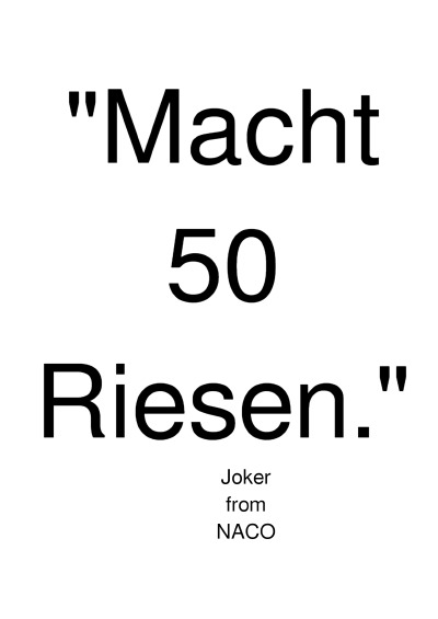 '„Macht 50 Riesen.“'-Cover