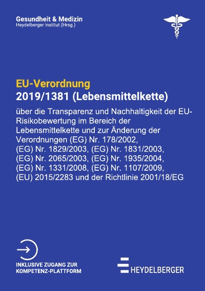 'Cover von EU-Verordnung 2019/1381 (Lebensmittelkette)'-Cover
