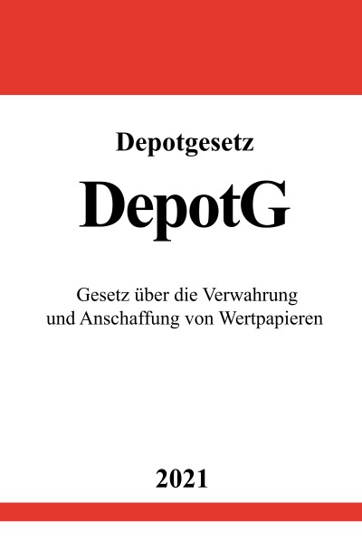 'Cover von Depotgesetz (DepotG)'-Cover