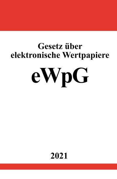 'Gesetz über elektronische Wertpapiere (eWpG)'-Cover