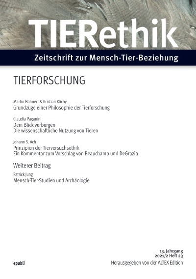 'TIERethik ( 13. Jahrgang 2021/2)'-Cover