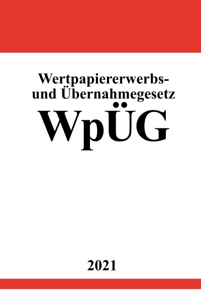 'Wertpapiererwerbs- und Übernahmegesetz (WpÜG)'-Cover